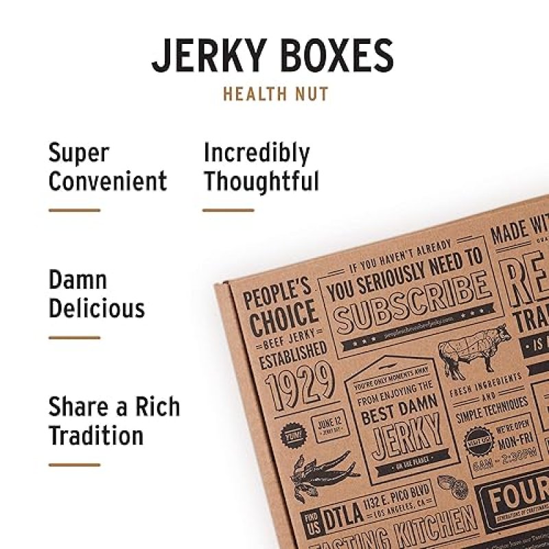 PEOPLE S CHOICE KETO BEEF JERKY BOX SUGAR-FREE, HIGH PROTEIN LOW CARB MEAT SNACK SAMPLER