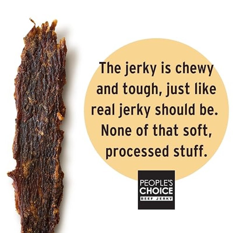 PEOPLE S CHOICE CHIPOTLE ROASTED GARLIC BEEF JERKY SUGAR FREE, KETO, 13G PROTEIN, 1 LB USA