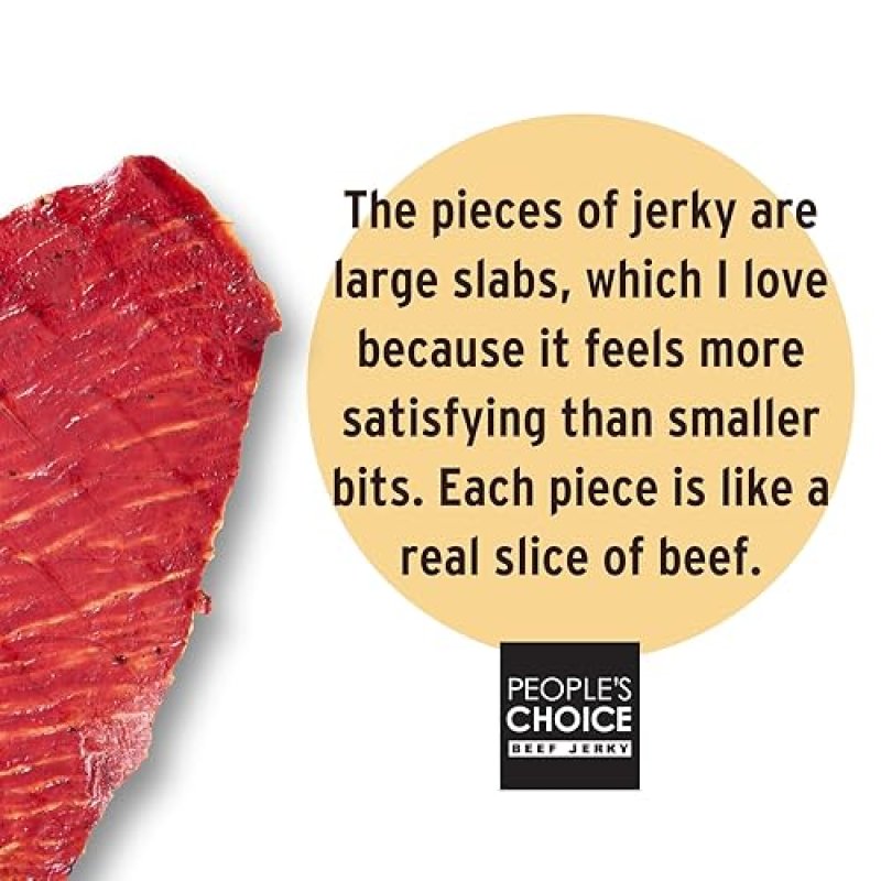 PEOPLE S CHOICE TERIYAKI BEEF JERKY THIN-SLICED WHOLE MUSCLE SLABS, 15 COUNT, 19.2 OZ