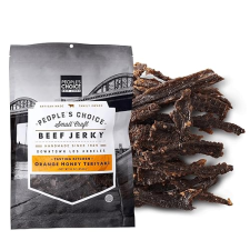 PEOPLE S CHOICE ORANGE HONEY TERIYAKI BEEF JERKY SWEET SAVORY SNACK 8G PROTEIN 1 LB USA