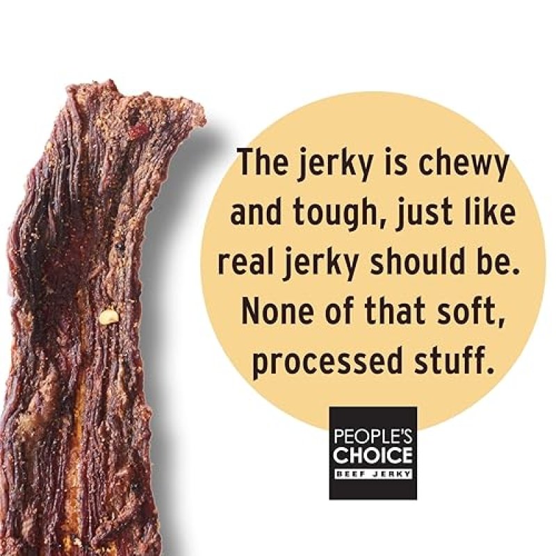 PEOPLE S CHOICE BEEF JERKY LIMóN CON CHILE 16G PROTEIN, SUGAR FREE, ZERO CARB, KETO 1 LB USA