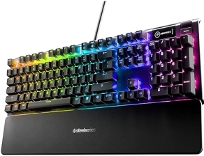 STEELSERIES APEX 5 HYBRID MECHANICAL GAMING KEYBOARD WITH PER-KEY RGB OLED DISPLAY