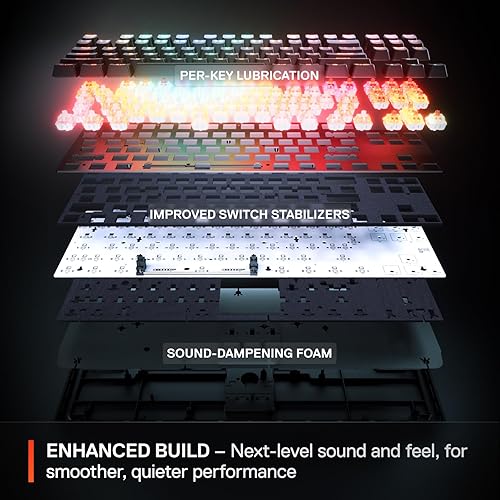 STEELSERIES APEX PRO MINI GEN 3 KEYBOARD WITH OMNIPOINT 3.0 SWITCHES, RGB, USB-C, PBT KEYS