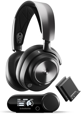 STEELSERIES ARCTIS NOVA PRO WIRELESS GAMING HEADSET WITH ANC, HI-FI AUDIO CLEARCAST MIC