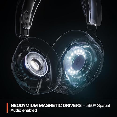STEELSERIES ARCTIS NOVA PRO WIRELESS GAMING HEADSET WITH ANC, HI-FI AUDIO CLEARCAST MIC