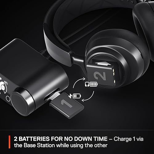 STEELSERIES ARCTIS NOVA PRO WIRELESS GAMING HEADSET WITH ANC, HI-FI AUDIO CLEARCAST MIC