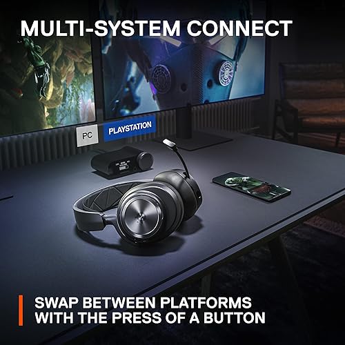STEELSERIES ARCTIS NOVA PRO WIRELESS GAMING HEADSET WITH ANC, HI-FI AUDIO CLEARCAST MIC