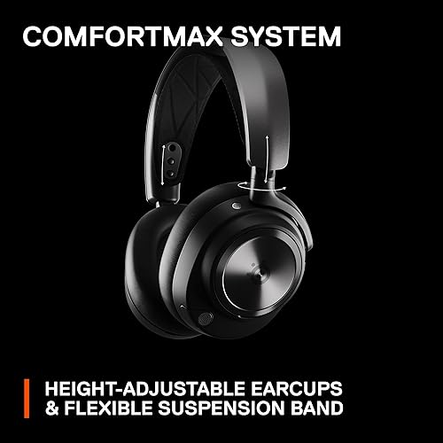 STEELSERIES ARCTIS NOVA PRO WIRELESS GAMING HEADSET WITH ANC, HI-FI AUDIO CLEARCAST MIC