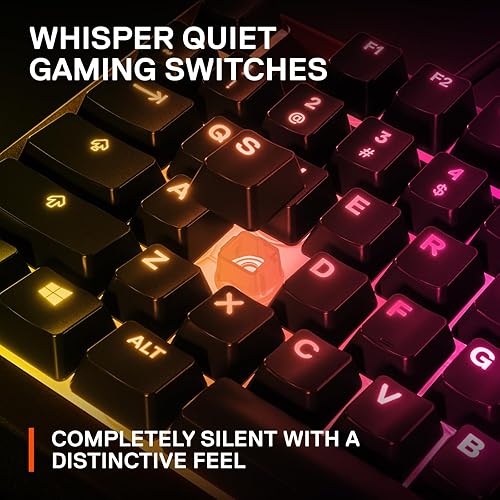 STEELSERIES APEX 3 TKL RGB GAMING KEYBOARD TENKEYLESS, IP32 WATER RESISTANT, ANTI-GHOSTING