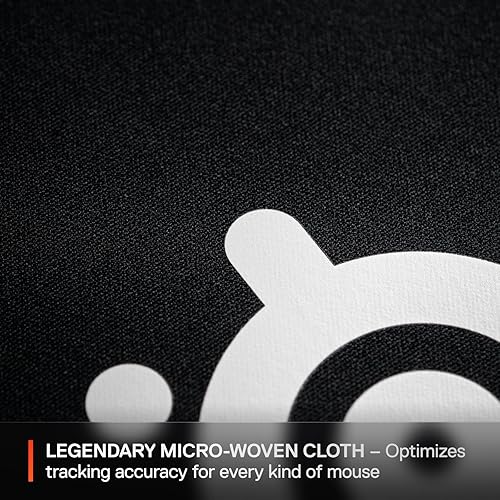 STEELSERIES QCK LARGE GAMING MOUSEPAD BLACK NON-SLIP BASE OPTIMIZED FOR FPS MOBA RTS MMO