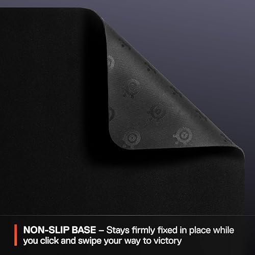 STEELSERIES QCK LARGE GAMING MOUSEPAD BLACK NON-SLIP BASE OPTIMIZED FOR FPS MOBA RTS MMO