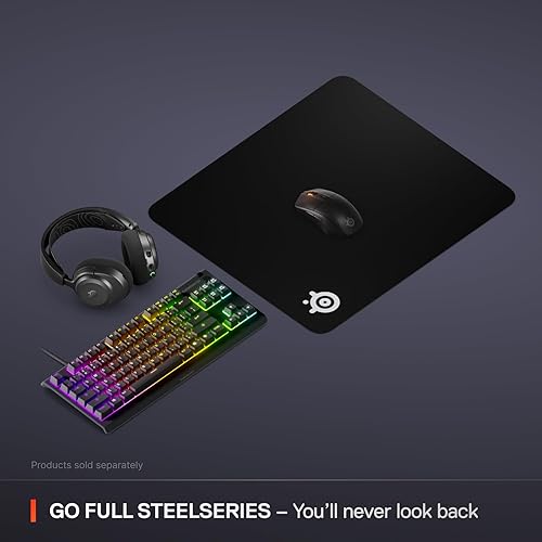 STEELSERIES QCK LARGE GAMING MOUSEPAD BLACK NON-SLIP BASE OPTIMIZED FOR FPS MOBA RTS MMO
