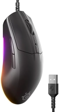 STEELSERIES RIVAL 3 GEN 2 GAMING MOUSE 8500 DPI OPTICAL SENSOR 60M CLICKS RGB BLACK