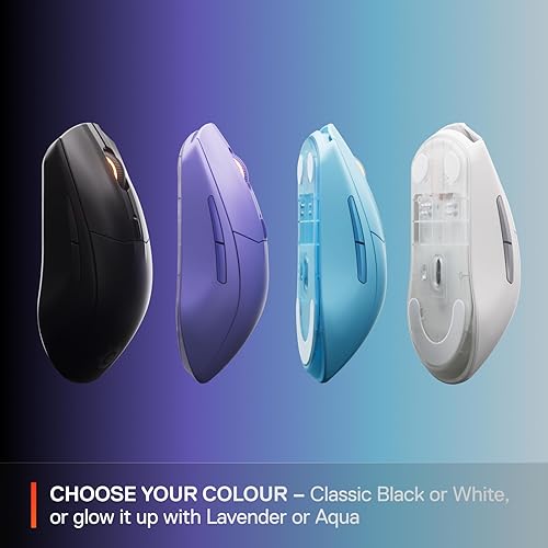 STEELSERIES RIVAL 3 WIRELESS GEN 2 GAMING MOUSE 18000 DPI BLUETOOTH 2.4GHZ WHITE LIGHT-WEIGHT