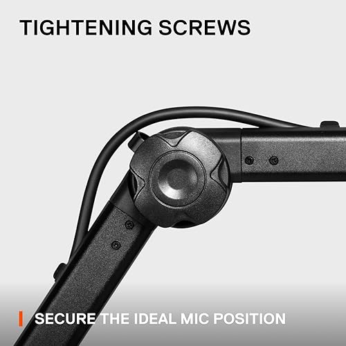 STEELSERIES ALIAS PRO MIC BOOM ARM 360 ROTATION, DESK CLAMP, CABLE MANAGEMENT, ADAPTERS