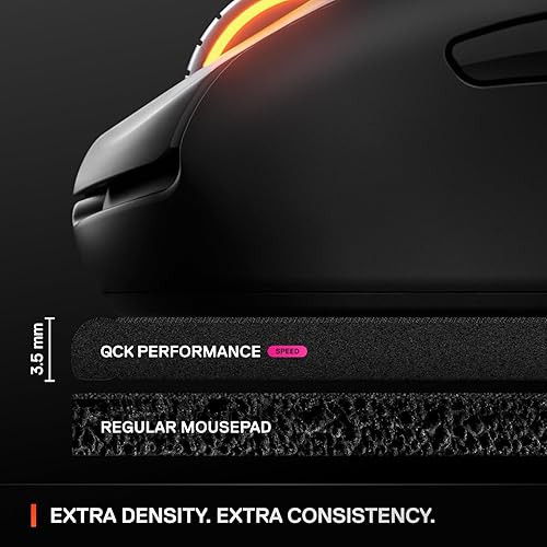STEELSERIES QCK XL GAMING MOUSEPAD EXTRA DENSE, SMOOTH GLIDE, NON-SLIP BASE, 15.75X34.43