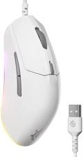 STEELSERIES RIVAL 3 GEN 2 GAMING MOUSE - 8500 DPI OPTICAL SENSOR, 60M CLICKS, RGB WHITE