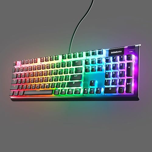 STEELSERIES PRISMCAPS DOUBLE SHOT PUDDING KEYCAPS DURABLE PBT FOR MECHANICAL KEYBOARDS BLACK
