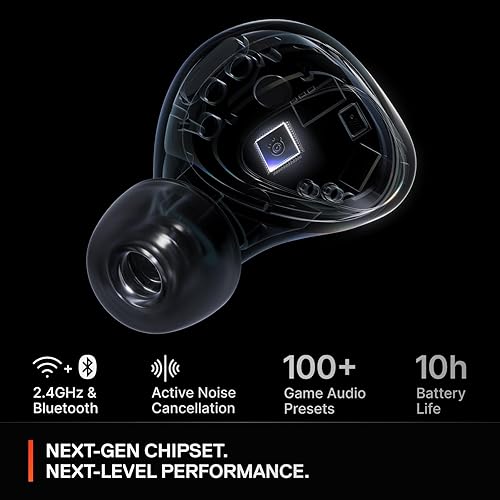 STEELSERIES ARCTIS GAMEBUDS WIRELESS EARBUDS FOR PS PC SWITCH MOBILE ANC, BLUETOOTH 5.3, IP55, 40H BATTERY