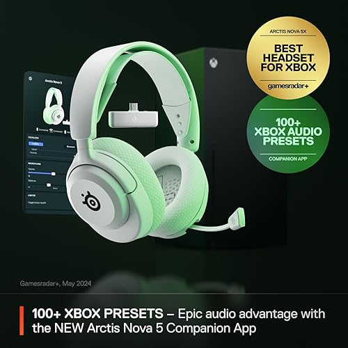 STEELSERIES ARCTIS NOVA 5X WIRELESS GAMING HEADSET WHITE 60H BATTERY, MULTI-SYSTEM, GEN2.X MIC