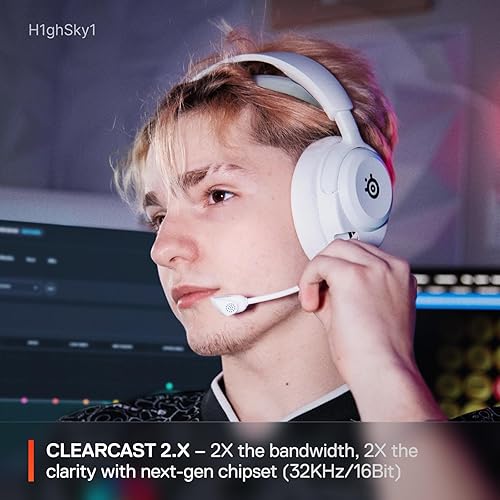 STEELSERIES ARCTIS NOVA 5X WIRELESS GAMING HEADSET WHITE 60H BATTERY, MULTI-SYSTEM, GEN2.X MIC