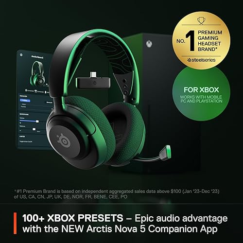 STEELSERIES ARCTIS NOVA 5X WIRELESS GAMING HEADSET 60HR BATTERY, CLEARCAST MIC, MULTI-SYSTEM