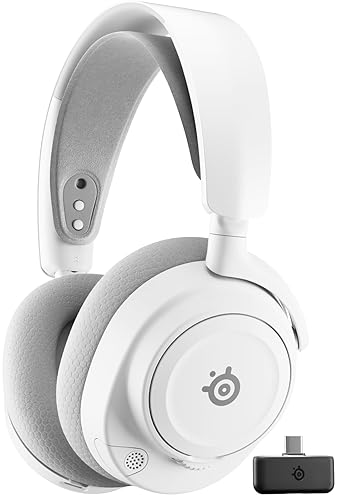 STEELSERIES ARCTIS NOVA 7 WIRELESS GEN 2 GAMING HEADSET WHITE 50 HR, BLUETOOTH, PC, PS5, SWITCH