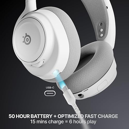 STEELSERIES ARCTIS NOVA 7 WIRELESS GEN 2 GAMING HEADSET WHITE 50 HR, BLUETOOTH, PC, PS5, SWITCH