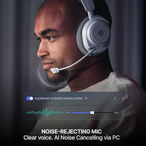 STEELSERIES ARCTIS NOVA 7 WIRELESS GEN 2 GAMING HEADSET WHITE 50 HR, BLUETOOTH, PC, PS5, SWITCH
