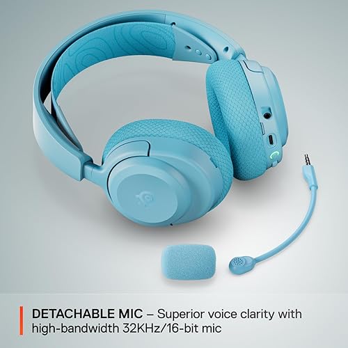 STEELSERIES ARCTIS NOVA 3P WIRELESS GAMING HEADSET 40HR BATTERY, MULTI-PLATFORM, AQUA