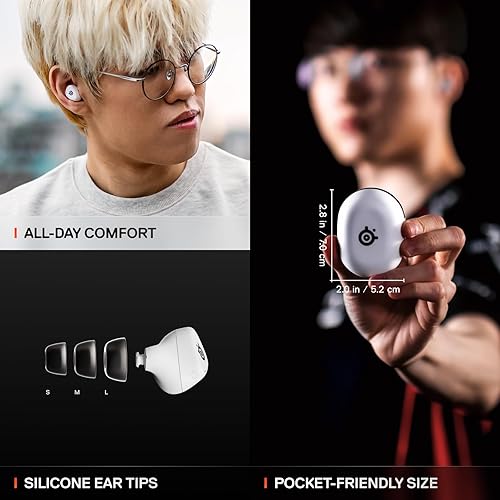 STEELSERIES ARCTIS GAMEBUDS WIRELESS GAMING EARBUDS FOR PS PC SWITCH WITH ANC 40H BATTERY