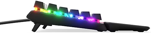 STEELSERIES APEX 7 TKL MECHANICAL GAMING KEYBOARD RGB, OLED DISPLAY, USB PASSTHROUGH, RED SWITCH