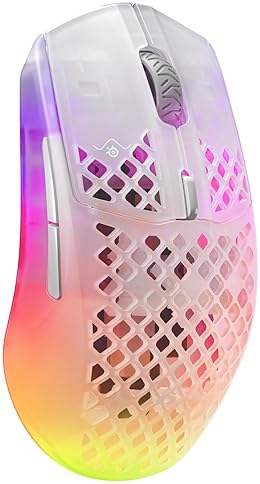 STEELSERIES AEROX 3 WIRELESS RGB GAMING MOUSE 18K DPI TRUEMOVE AIR, ULTRA-LIGHT, WATER RESISTANT