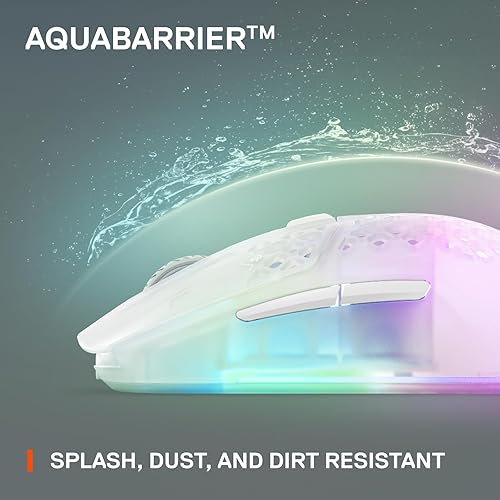 STEELSERIES AEROX 3 WIRELESS RGB GAMING MOUSE 18K DPI TRUEMOVE AIR, ULTRA-LIGHT, WATER RESISTANT
