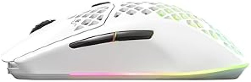 STEELSERIES AEROX 3 WIRELESS GAMING MOUSE - ULTRA-LIGHT, WATER RESISTANT, 18K DPI RGB SNOW