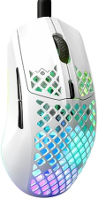 STEELSERIES AEROX 3 SNOW RGB GAMING MOUSE - ULTRA-LIGHT, WATER RESISTANT, 8500 DPI SENSOR