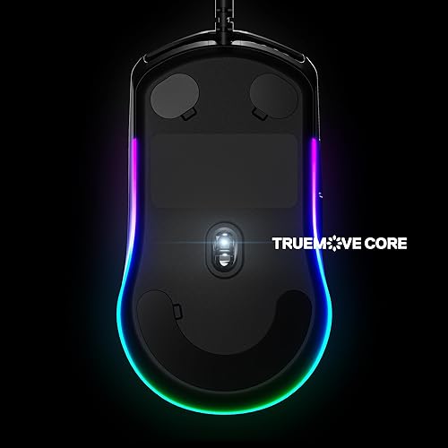STEELSERIES RIVAL 3 GAMING MOUSE WITH 8500 CPI TRUEMOVE CORE, 6 BUTTONS, RGB LIGHTING, BLACK