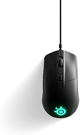 STEELSERIES RIVAL 3 GAMING MOUSE WITH 8500 CPI TRUEMOVE CORE, 6 BUTTONS, RGB LIGHTING, BLACK