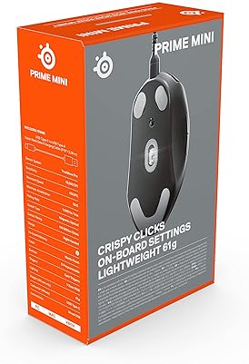 STEELSERIES PRIME MINI FPS GAMING MOUSE 61G ULTRA LIGHT RGB 5 BUTTONS 18K CPI SENSOR PC MAC