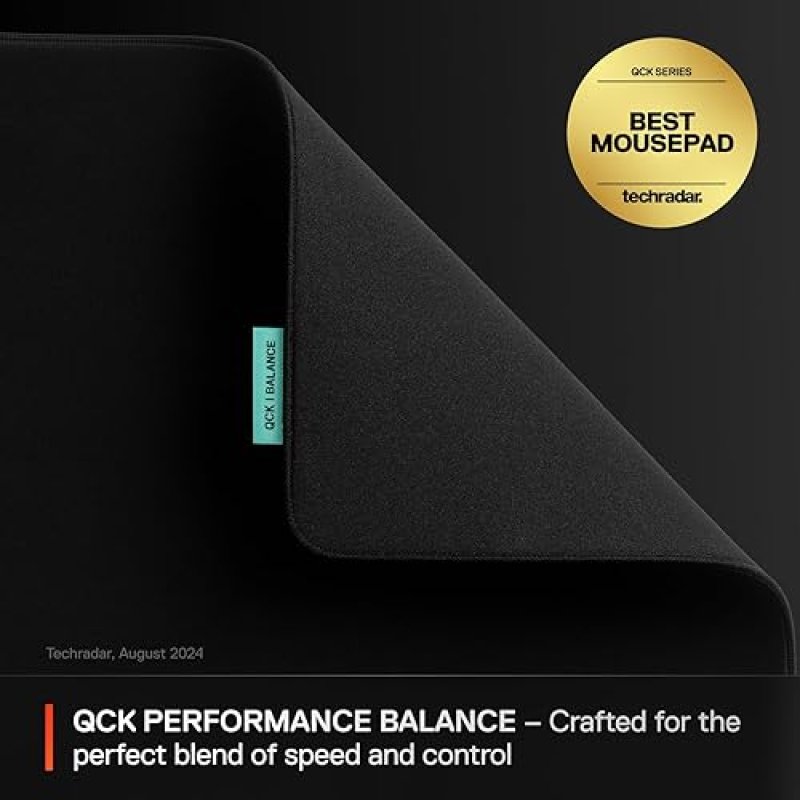 STEELSERIES QCK L GAMING MOUSEPAD EXTRA DENSE SMOOTH GLIDE NON-SLIP 16.54X19.29 INCH