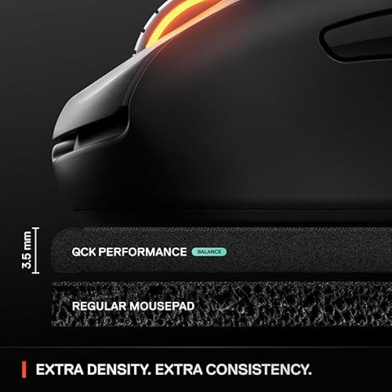 STEELSERIES QCK L GAMING MOUSEPAD EXTRA DENSE SMOOTH GLIDE NON-SLIP 16.54X19.29 INCH