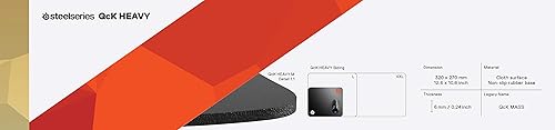 STEELSERIES QCK MEDIUM GAMING MOUSE PAD - THICK CLOTH, PEAK TRACKING STABILITY, BLACK