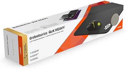 STEELSERIES QCK HEAVY LARGE GAMING MOUSE PAD EXTRA THICK NON-SLIP RUBBER, MICROFIBER SURFACE