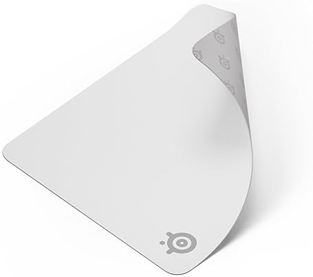 STEELSERIES QCK LARGE WHITE GAMING MOUSE PAD - MICRO-WOVEN SURFACE FOR PRECISION CONTROL