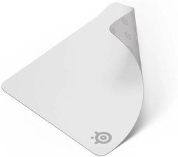 STEELSERIES QCK LARGE WHITE GAMING MOUSE PAD - MICRO-WOVEN SURFACE FOR PRECISION CONTROL
