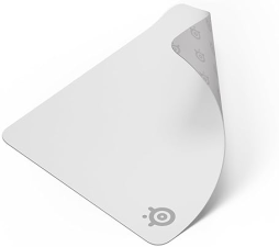 STEELSERIES QCK LARGE WHITE GAMING MOUSE PAD - MICRO-WOVEN SURFACE FOR PRECISION CONTROL