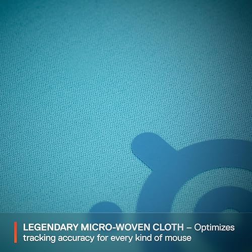STEELSERIES QCK LARGE AQUA GAMING MOUSE PAD - MICRO-WOVEN SURFACE FOR PRECISION CONTROL