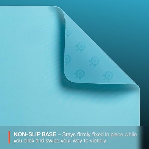 STEELSERIES QCK LARGE AQUA GAMING MOUSE PAD - MICRO-WOVEN SURFACE FOR PRECISION CONTROL