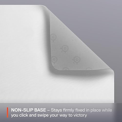 STEELSERIES QCK CLOTH GAMING MOUSE PAD M WHITE - MICRO-WOVEN SURFACE, SENSOR OPTIMIZED, CONTROL