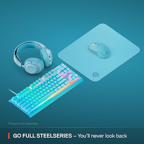 STEELSERIES QCK CLOTH GAMING MOUSE PAD MEDIUM AQUA MICRO-WOVEN SURFACE FOR PRECISION CONTROL